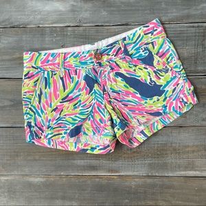 Lily Pulitzer Bright Patterned Walsh Shorts Size 0